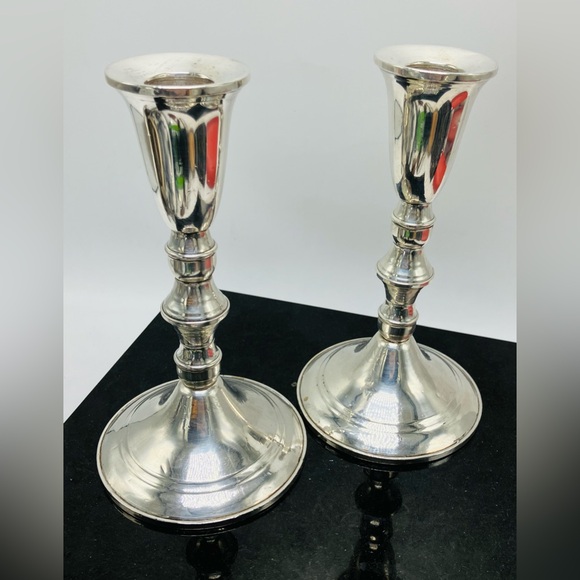 Mid Century Duchin Creation Sterling Silver Weighted Candlestick Holders - Picture 2 of 4